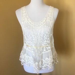 Lace tank vest shirt