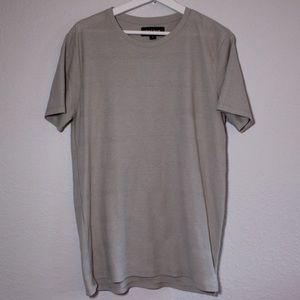 Pacsun Gray Striped Long Shirt Size Medium