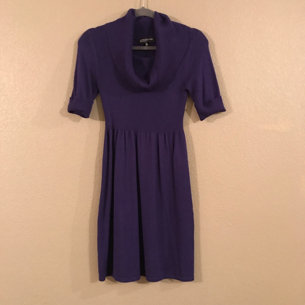 Purple sweater dress