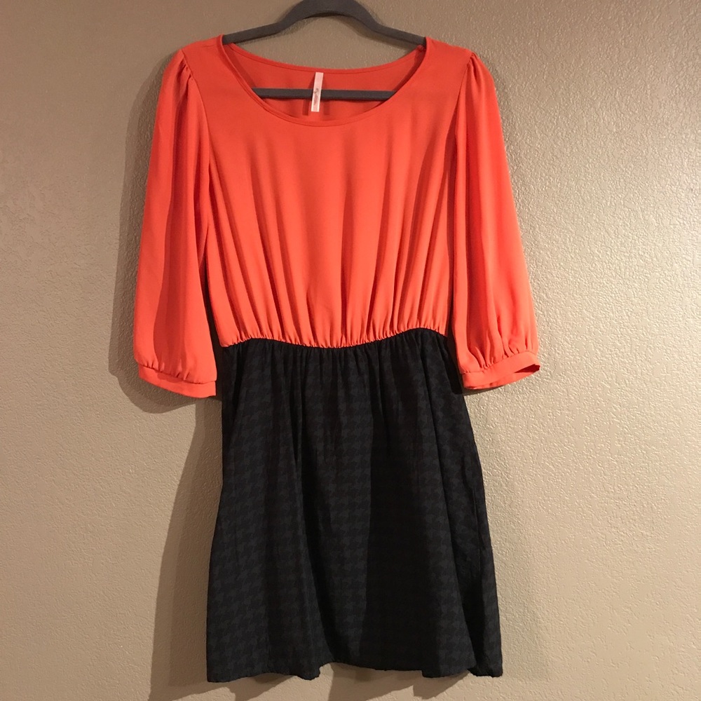 Orange and blue game day dress