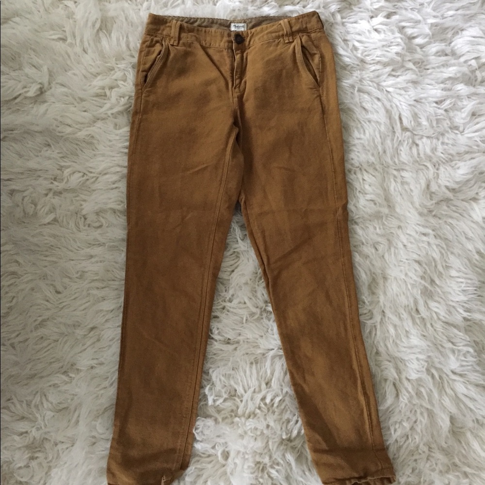 Madewell mustard pants size 0.