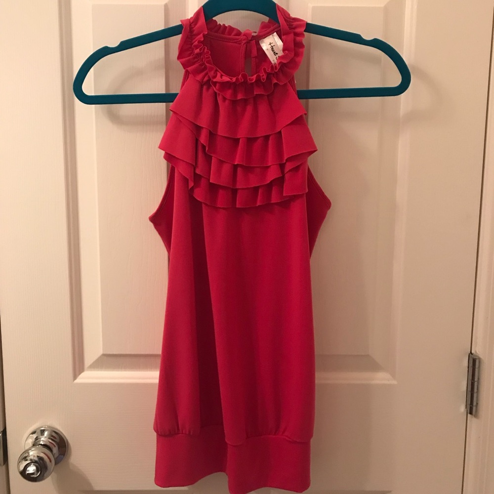 HeartSoul collared ruffled top