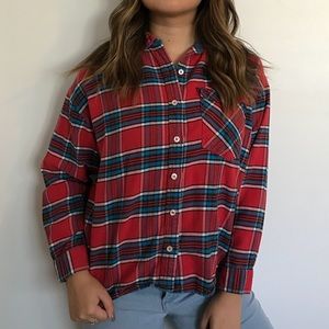 Red Plaid Top