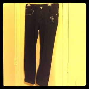 SALE! Authentic Dior black embroidered jeans