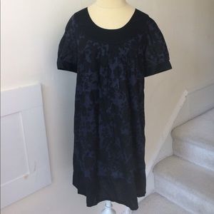 Kensie Floral Print Shift Dress Navy Blue Black Kensie Floral Print Shift Dress Navy Blue Black