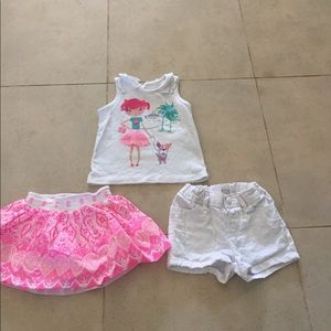 Skirt tank and shorts bundle