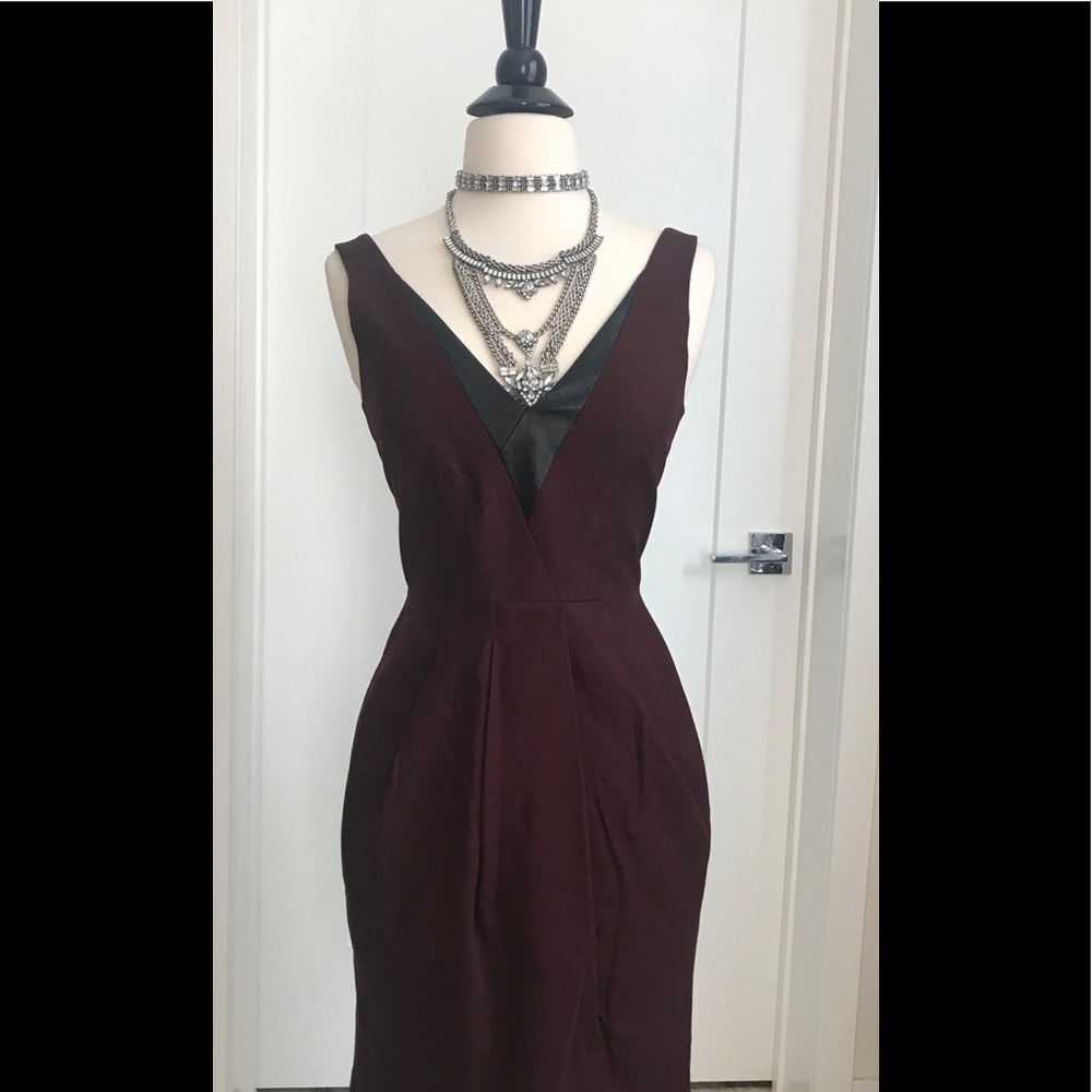 Rebecca minkoff Eli dress oxblood