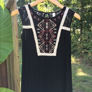 Boho Embroidered Black Dress Boho Embroidered Black Dress