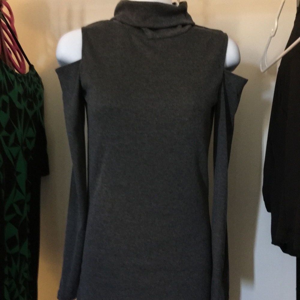 Turtle neck mini dress