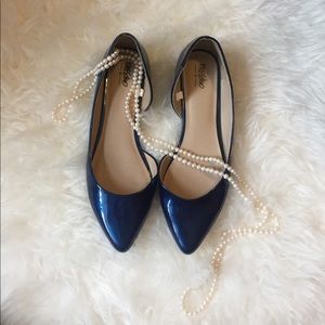 Metallic blue Mossimo flats, size 9