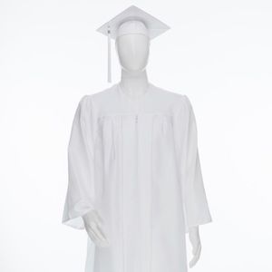 White Graduation Gown