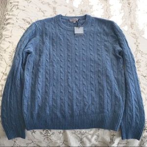 NEW Daniel Bishop Cashmere Cable Knit Sweater