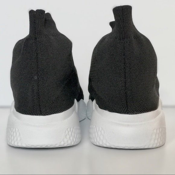 Womens Speed Trainer Flyknit Sock Sneaker BLACK - Picture 3 of 5