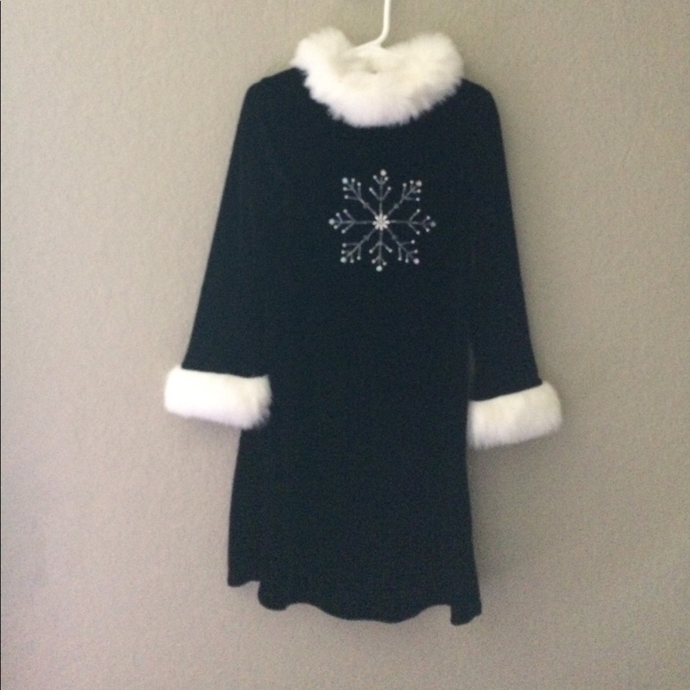 Black Girls long sleeve black dress