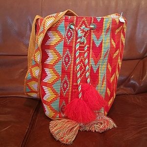 New Ranee's Medium Boho Chic Mutli Colored Tote