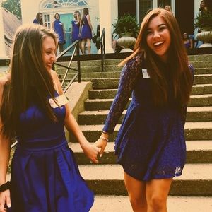 H&M lacy Royal blue dress