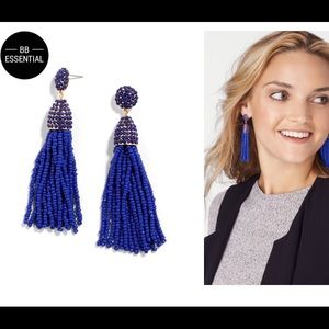 Bauble Bar Piñata Tassel Earrings - Cobalt Blue
