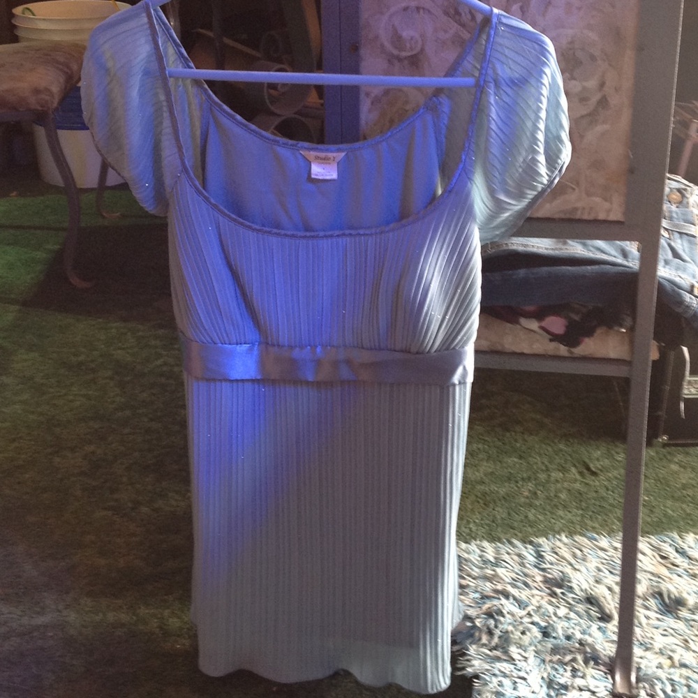 Beautiful sparkly blue blouse