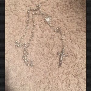 Crystal/sterling silver rosary