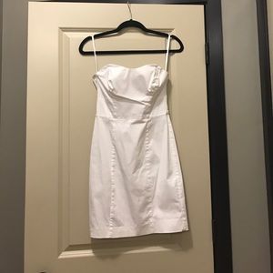 French connection white strapless dress