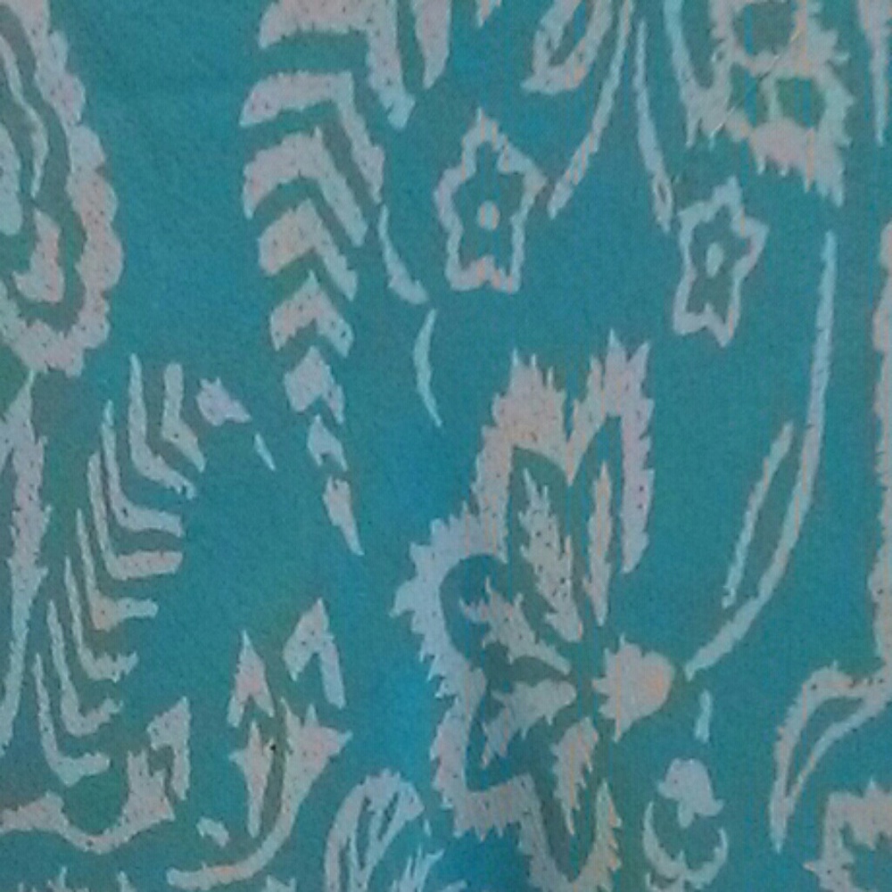 Closet Clean-Out: Boutique Europa Aqua Blue/White Skirt - Picture 5 of 8