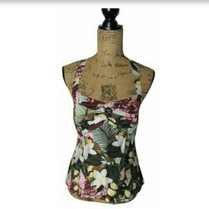 CAbi Style 340 Tropical Floral Blouse Sz 10