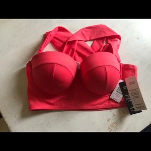 Torrid bathing suit top size 1, coral colored...