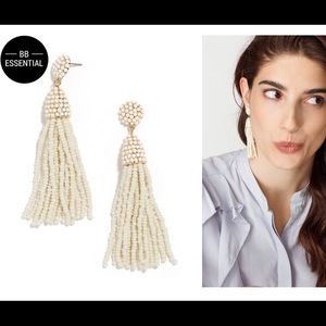 Bauble Bar Piñata Tassel Earrings - Ivory White