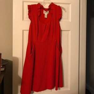 Red anthro dress