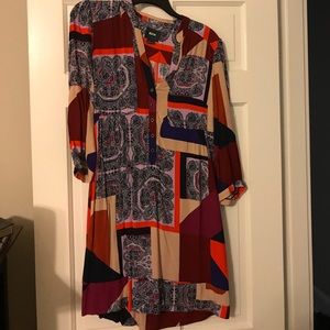 Maeve print anthro dress