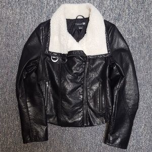 Faux Leather Moto Jacket