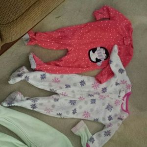 3 footed 12 month fleecy sleepers