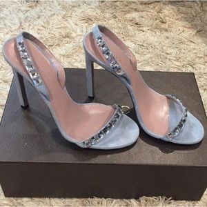 Gucci! Sexy crystal and suede sling backs Gucci! Sexy crystal and suede sling backs