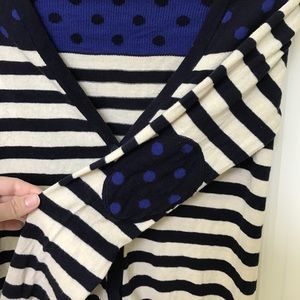 Striped and polka dot cardigan