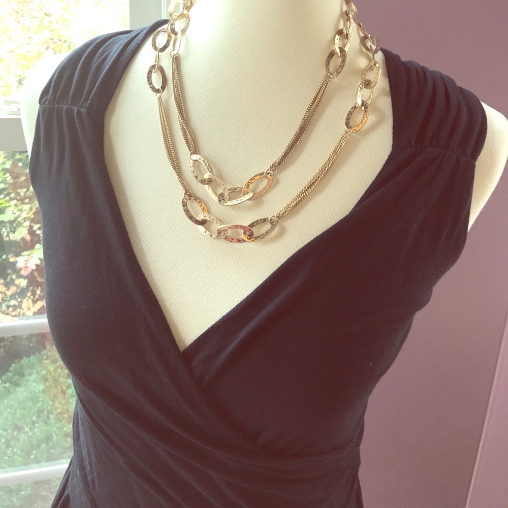 ~gold~ lovely long gold chain can be doubled up