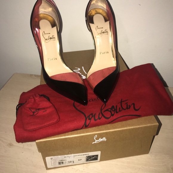 Christian louboutin, 120 patent/pvc/spec - Picture 1 of 8