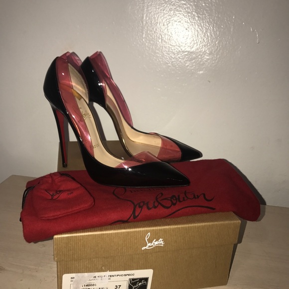 Christian louboutin, 120 patent/pvc/spec - Picture 2 of 8