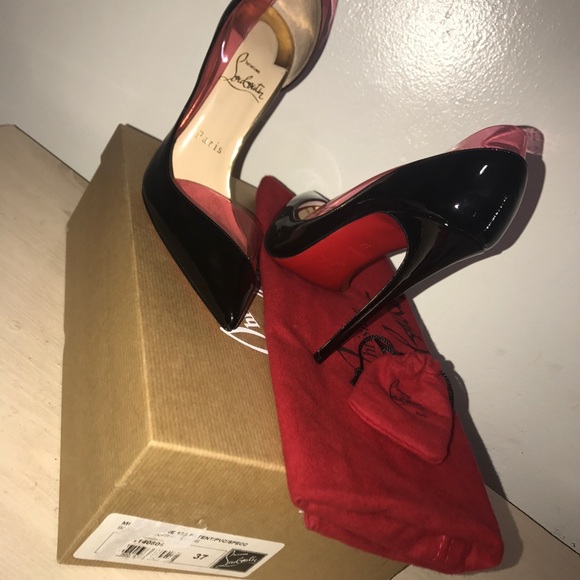 Christian louboutin, 120 patent/pvc/spec - Picture 4 of 8