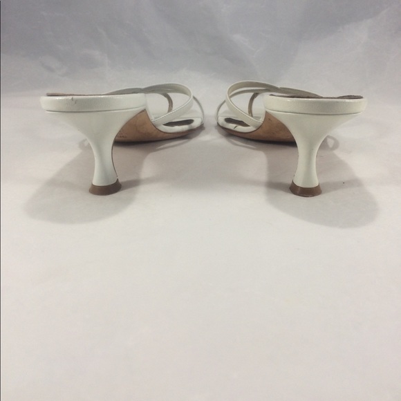 Manolo blahnick white sandal mule heels - Picture 4 of 8