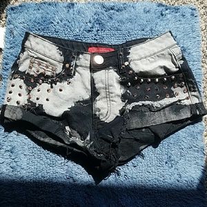 FASHION NOVA tie dye studded shorts