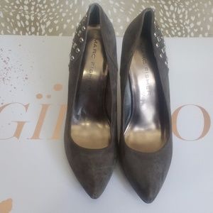 Marc Fisher Grey Suede Studded Pumps Size 9 1/2 Marc Fisher Grey Suede Studded Pumps Size 9 1/2