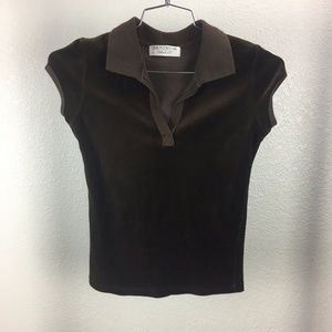 Juicy Couture Brown Velour Top Vintage Small Med Juicy Couture Brown Velour Top Vintage Small Med