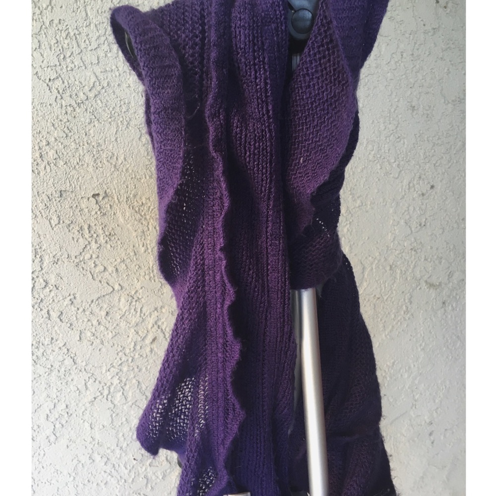 Purple ruffle scarf