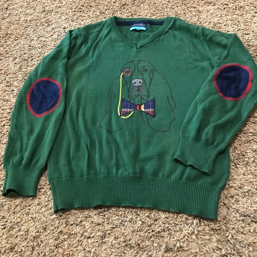 Andy & Evan 7y sweater with dog