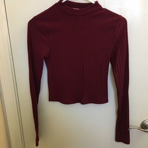 Express burgundy crop top Sz XS Express burgundy crop top Sz XS