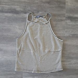 White On Black Melville High Neck Crop White On Black Melville High Neck Crop