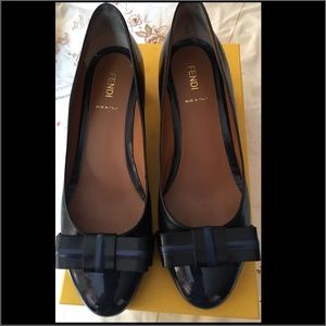 FENDI Ballet Flats Navy Blue Stripe(SIZE 40)US 9.5