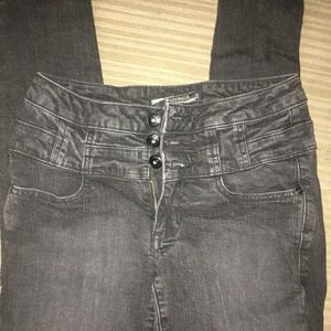High waisted black jeans
