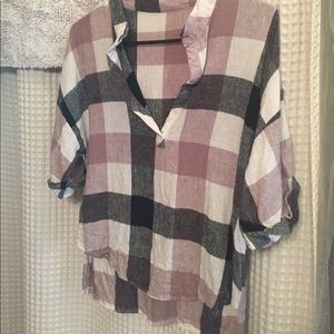 Linen plaid