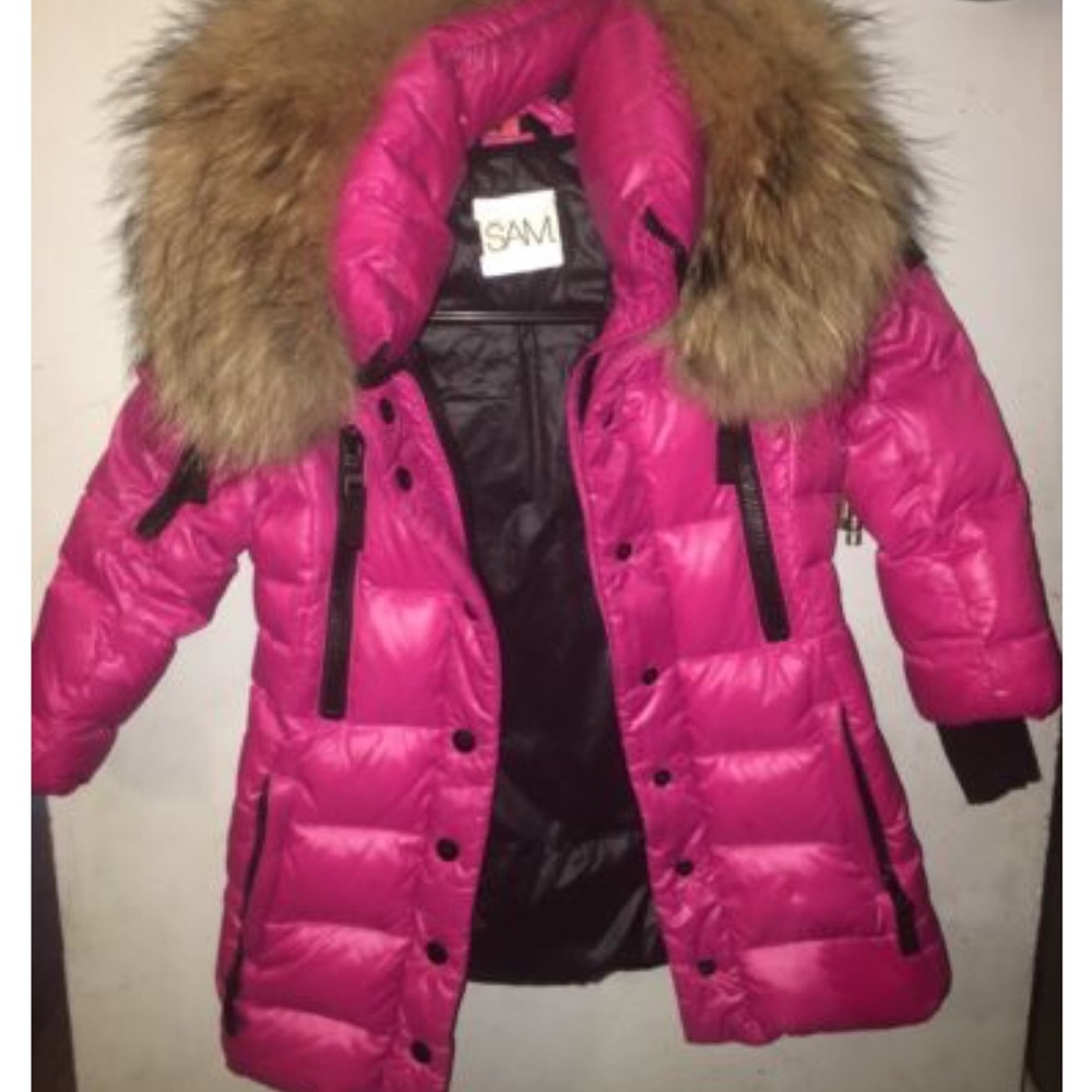 SAM. Fur Trimmed Girl Coat